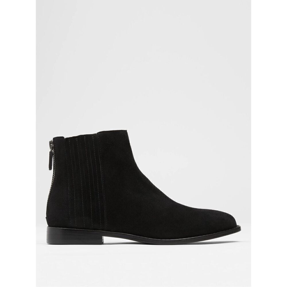 Eileen Fisher Woman’s Black Rich Suede Bootie Sz 6
